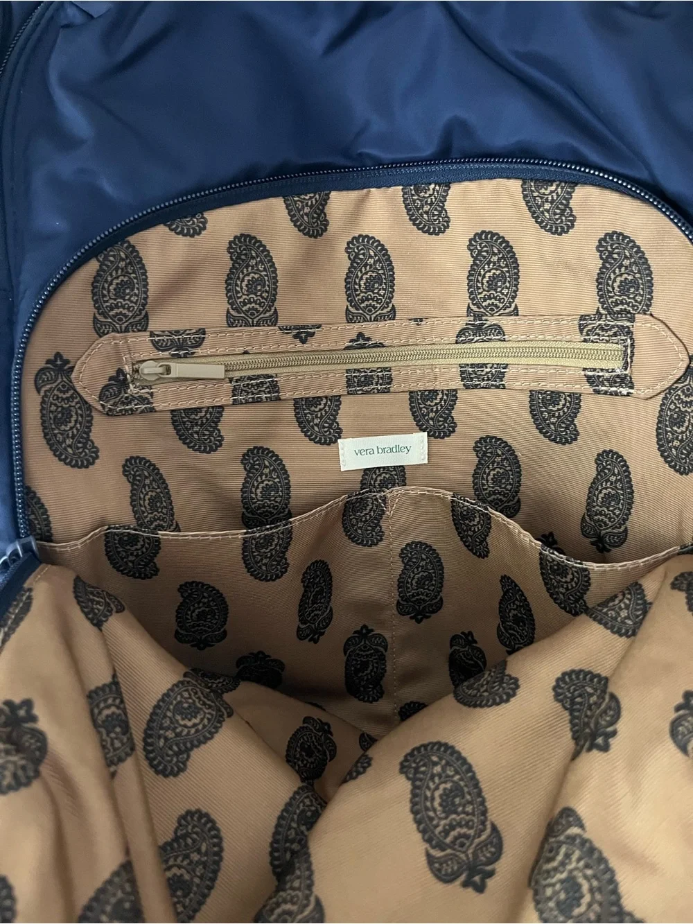 NWT Vera Bradley Westover Hybrid Multipocket Laptop Lay Flat Backpack Navy Blue